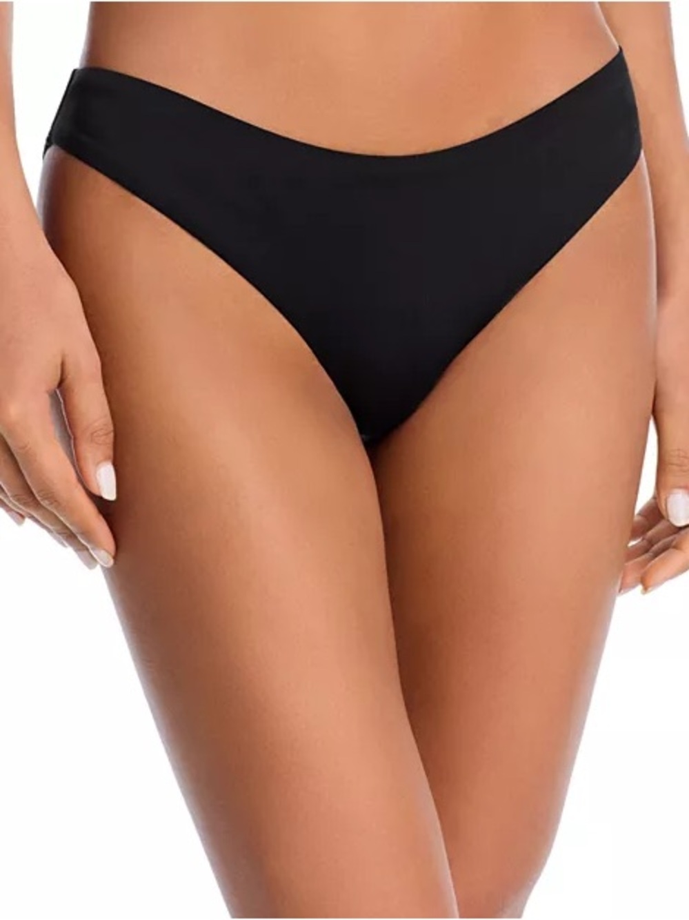 Aqua Black Low-Rise Bikini Bottom